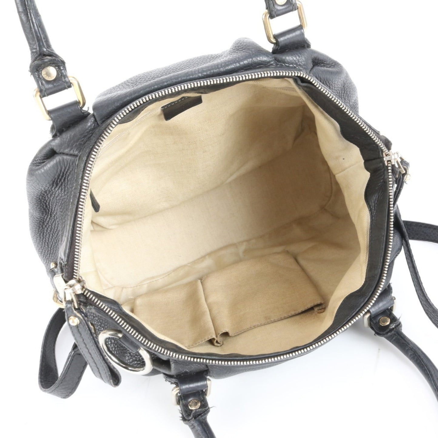 Gucci Black Leather Shoulder Bag ( )
