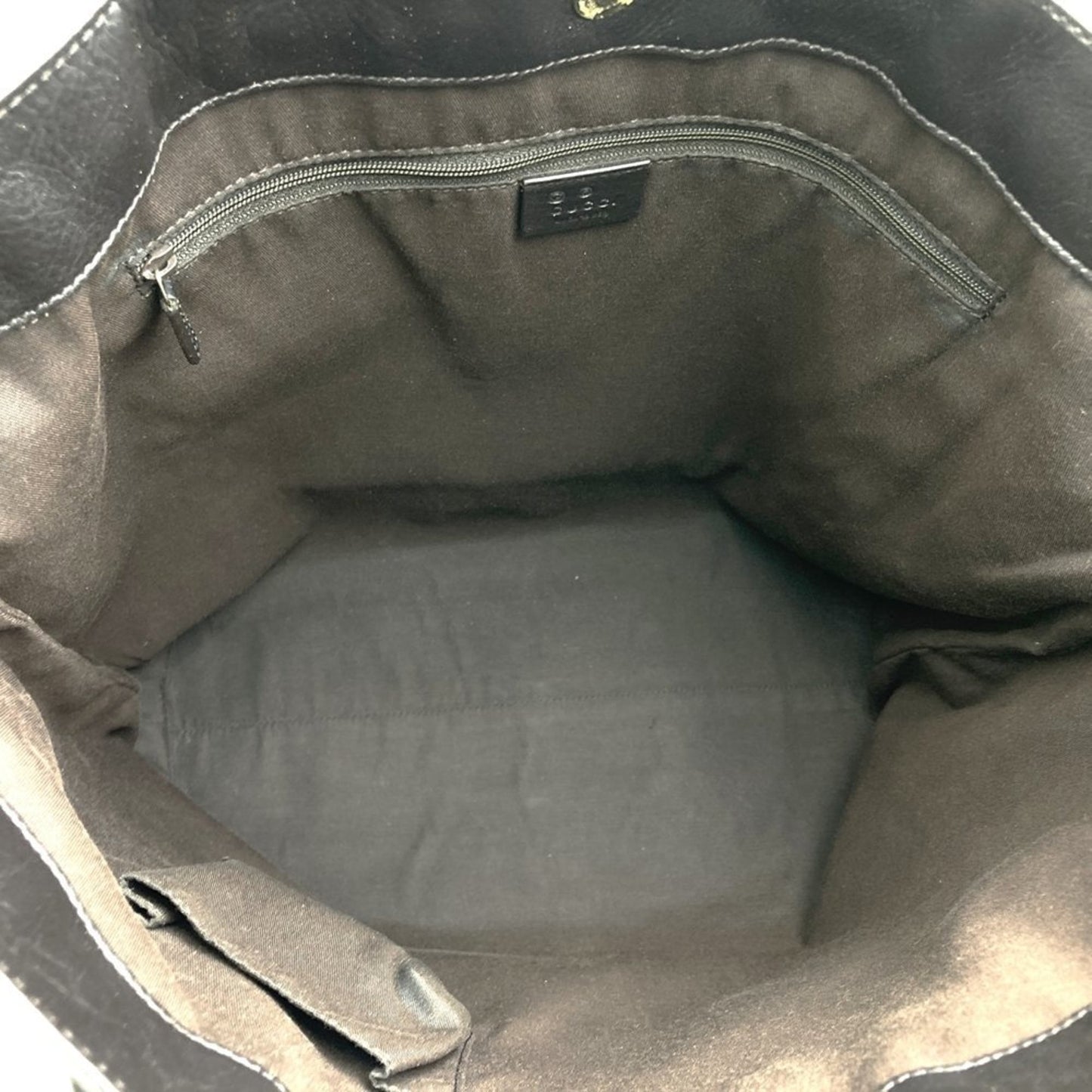 Gucci Horsebit Brown Leather Handbag Tote Bag ( )