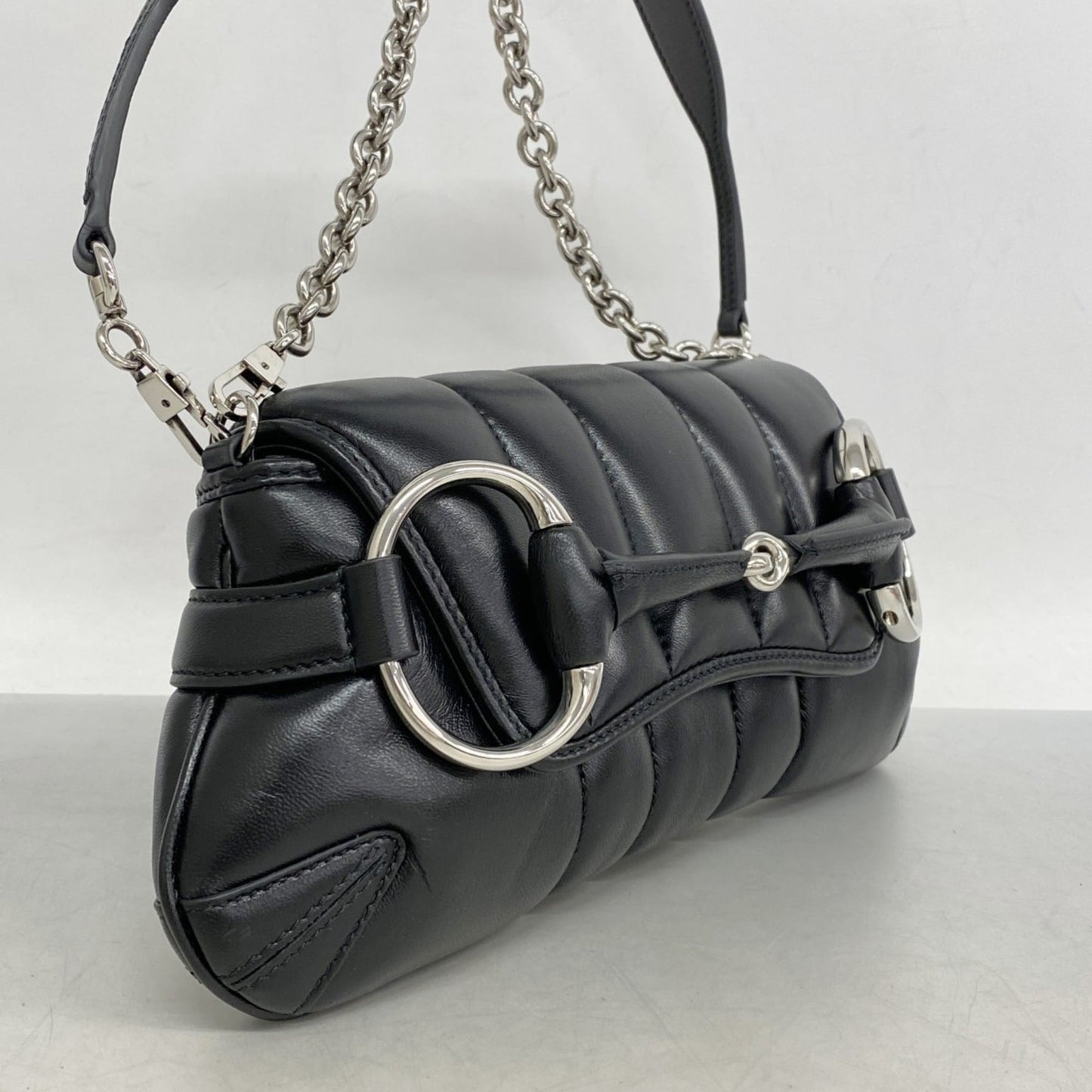 Gucci Black Leather Handbag ( )