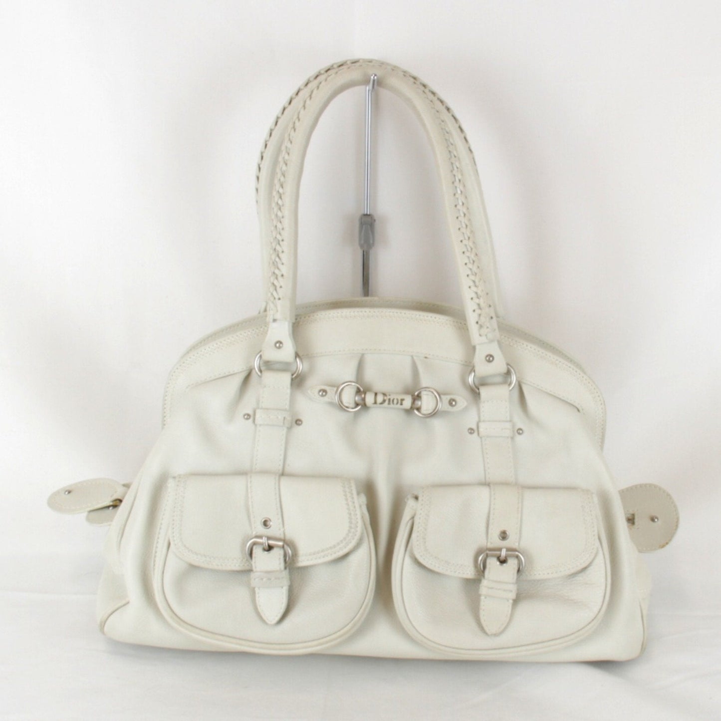 Christian Dior White Leather Handbag ()