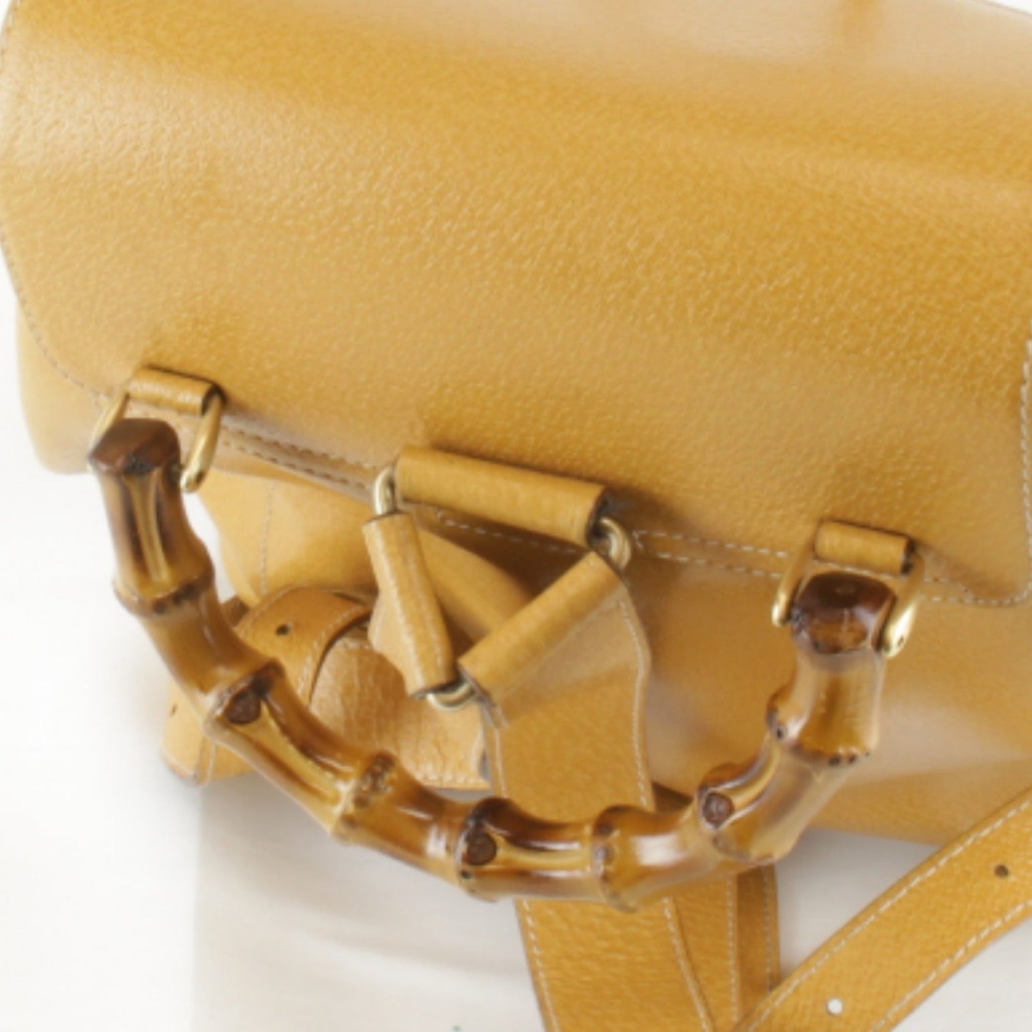 Gucci Black Leather Bamboo Backpack ( )