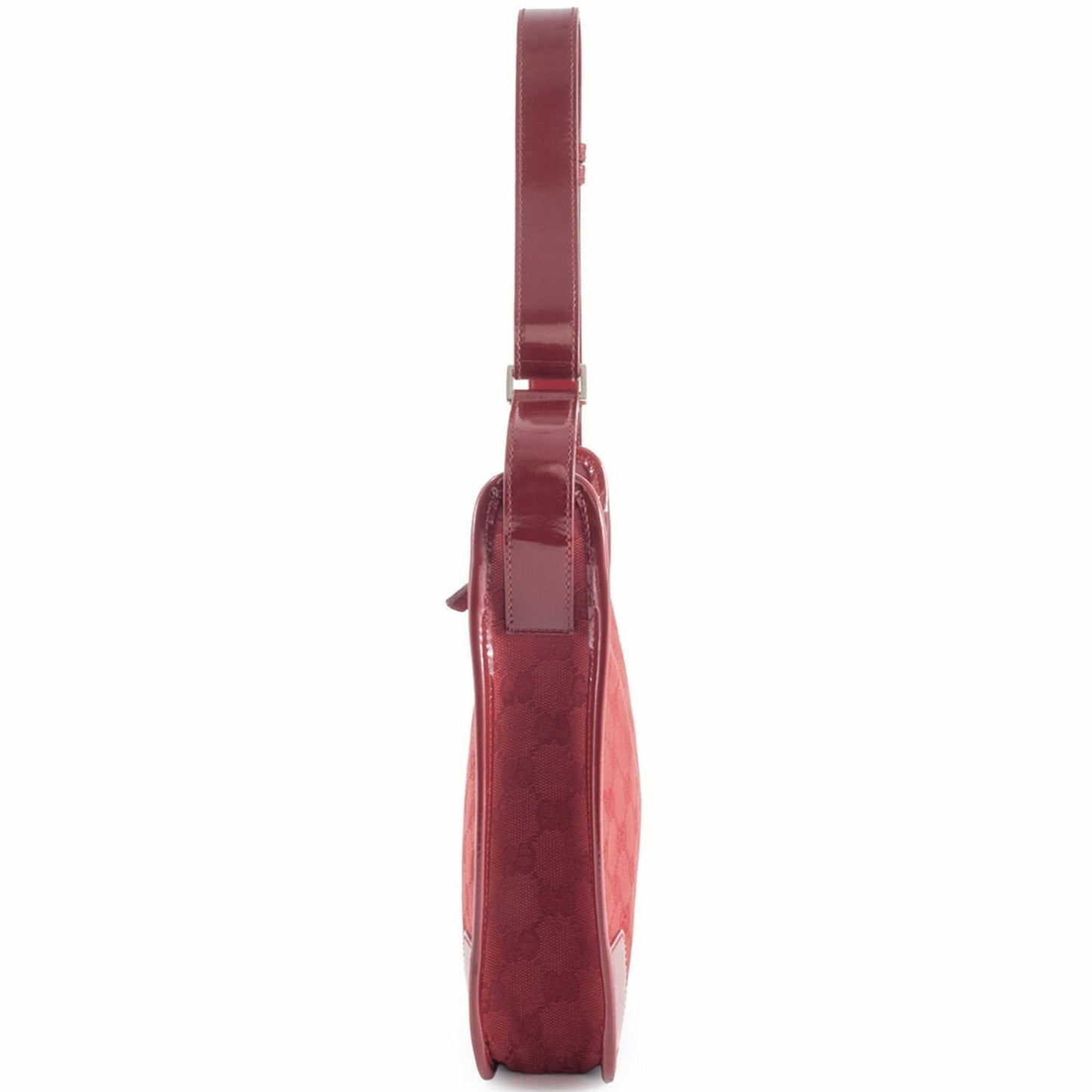 Gucci Red Color Canvas Leather Shoulder Bag ( )