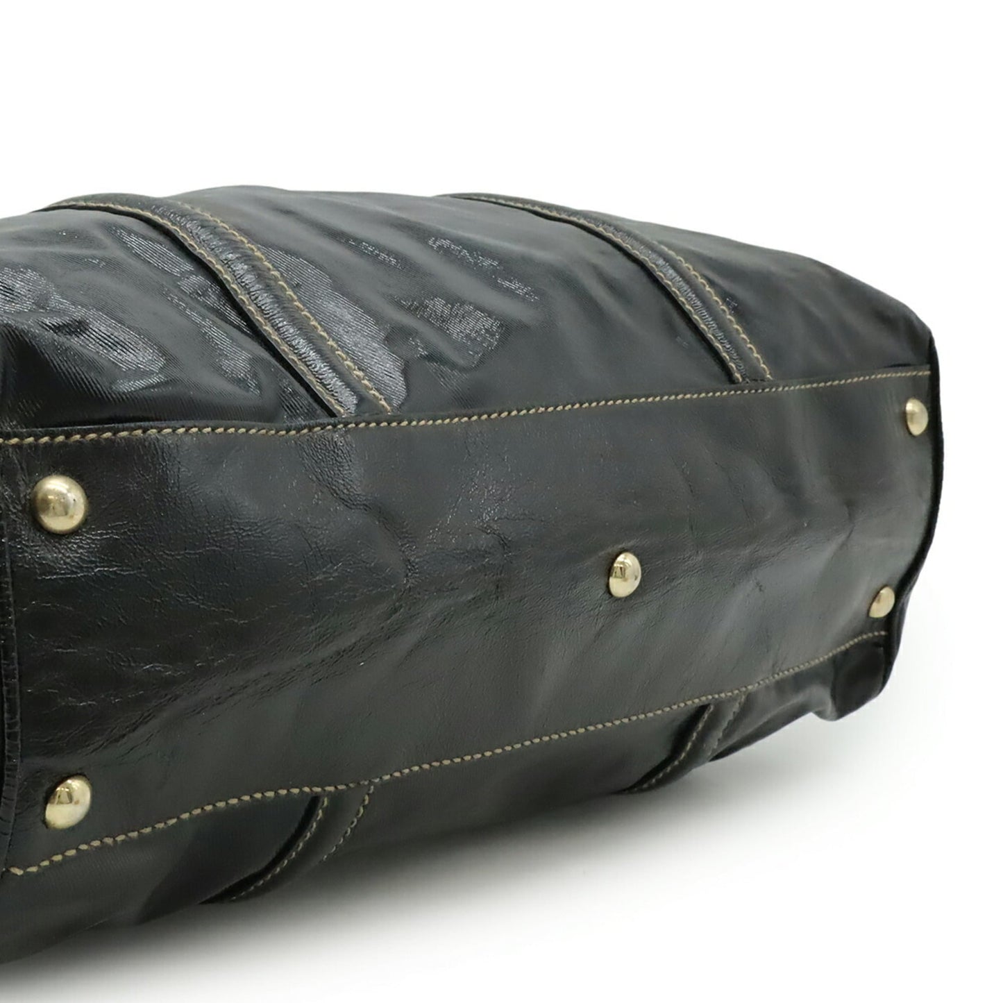 Gucci Black Coated Canvas Handbag ( )