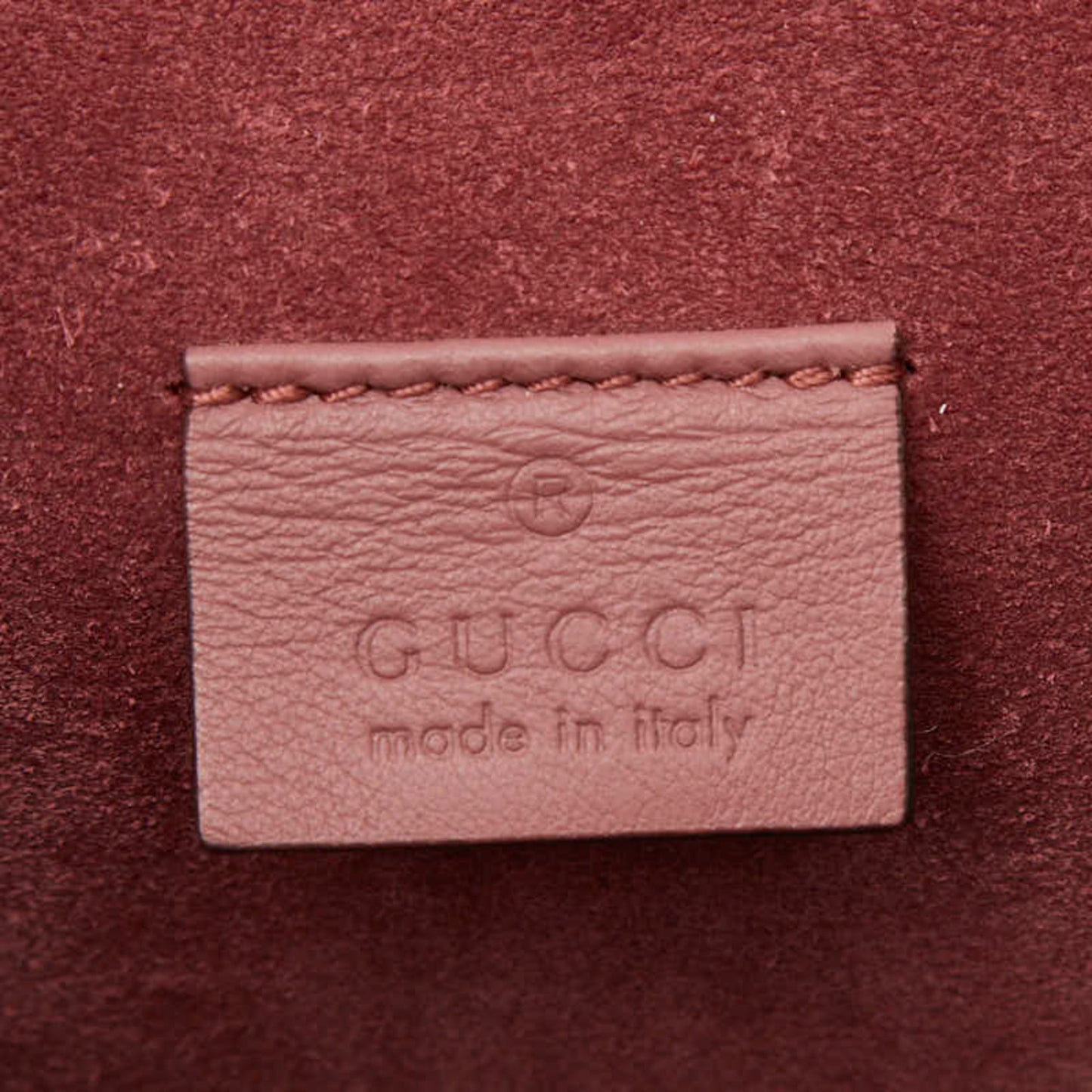 Gucci Beige Red Color Pvc Suede Shoulder Bag ( )