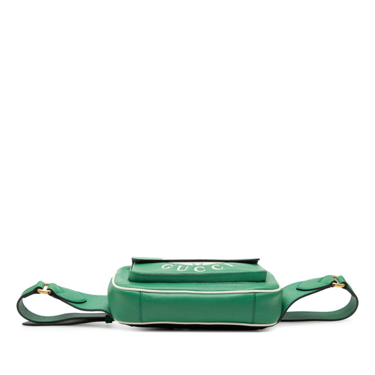 Gucci Green White Leather Sling Bag ( )