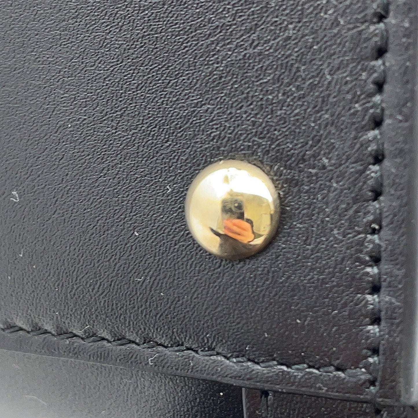 Gucci Black Leather Handbag Shoulder Bag Tote Bag ( )