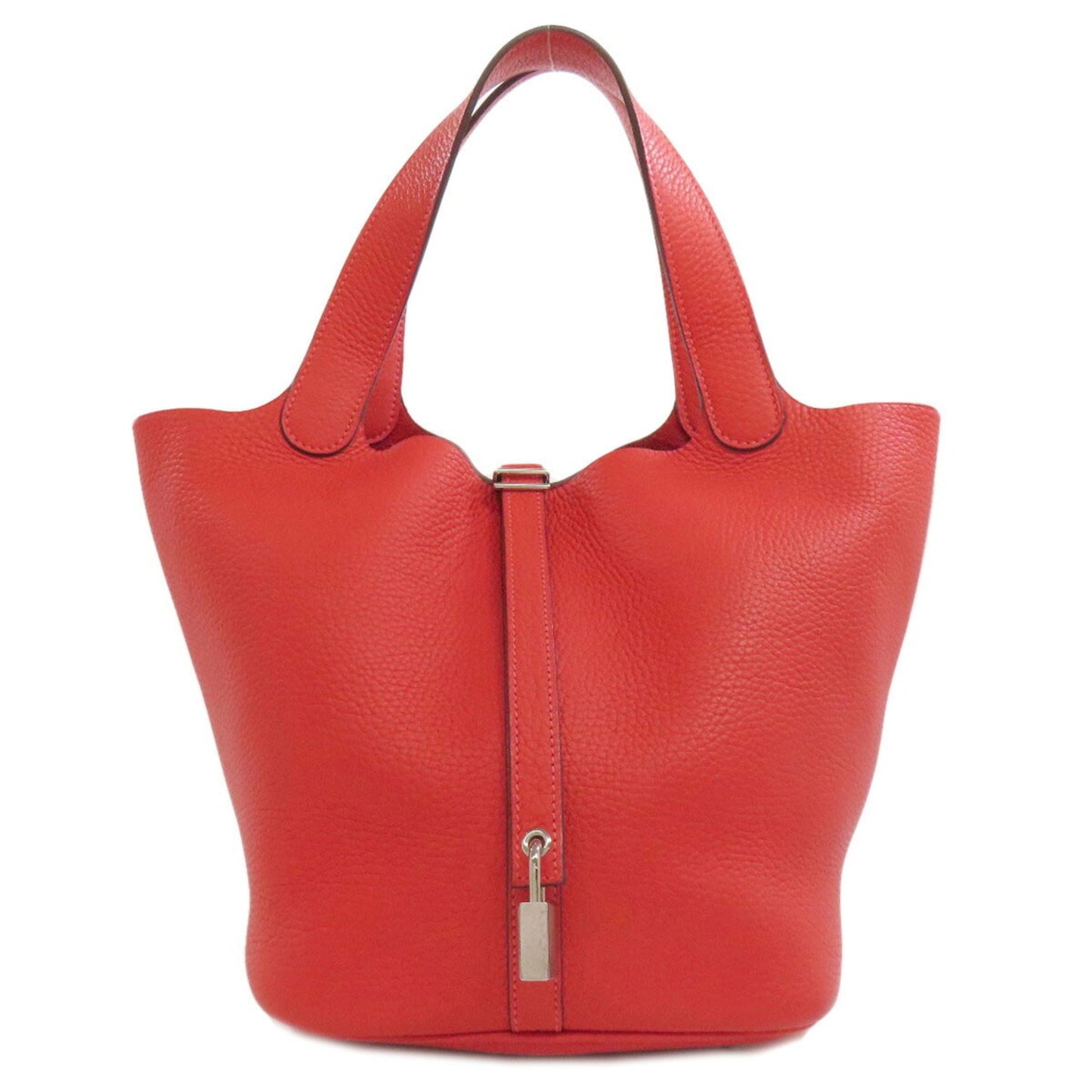Hermes Red Color Taurillon Clemence Leather Handbag ( )