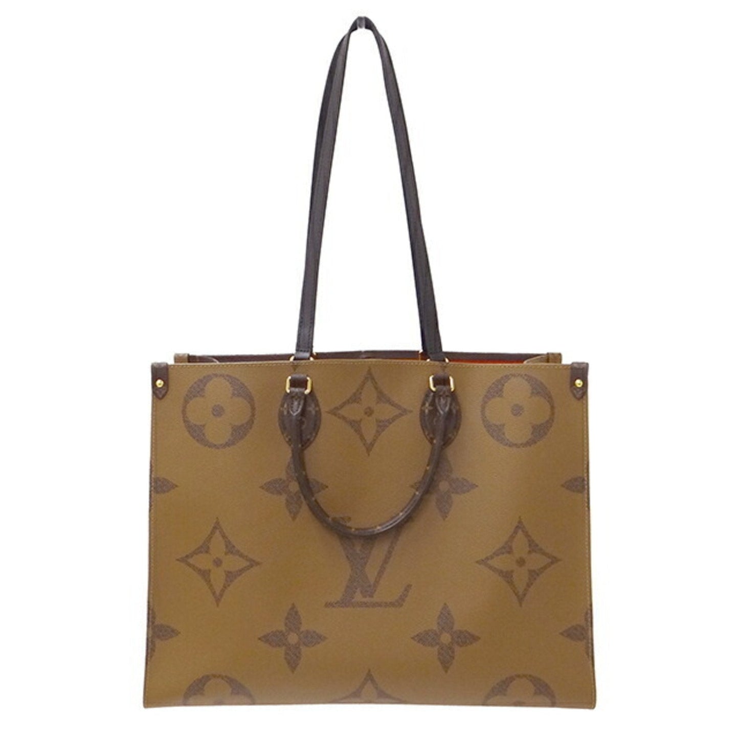 LOUIS VUITTON Bag Monogram Giant Reverse Women's Handbag Shoulder 2way On the Go GM Brown M45320