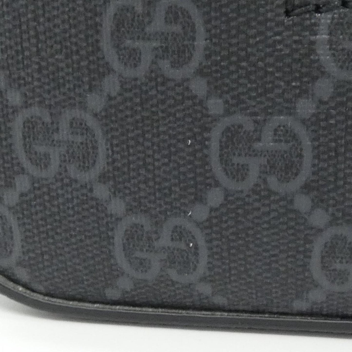 Gucci Black Gray Gg Supreme Canvas Clutch Bag Pouch ( )