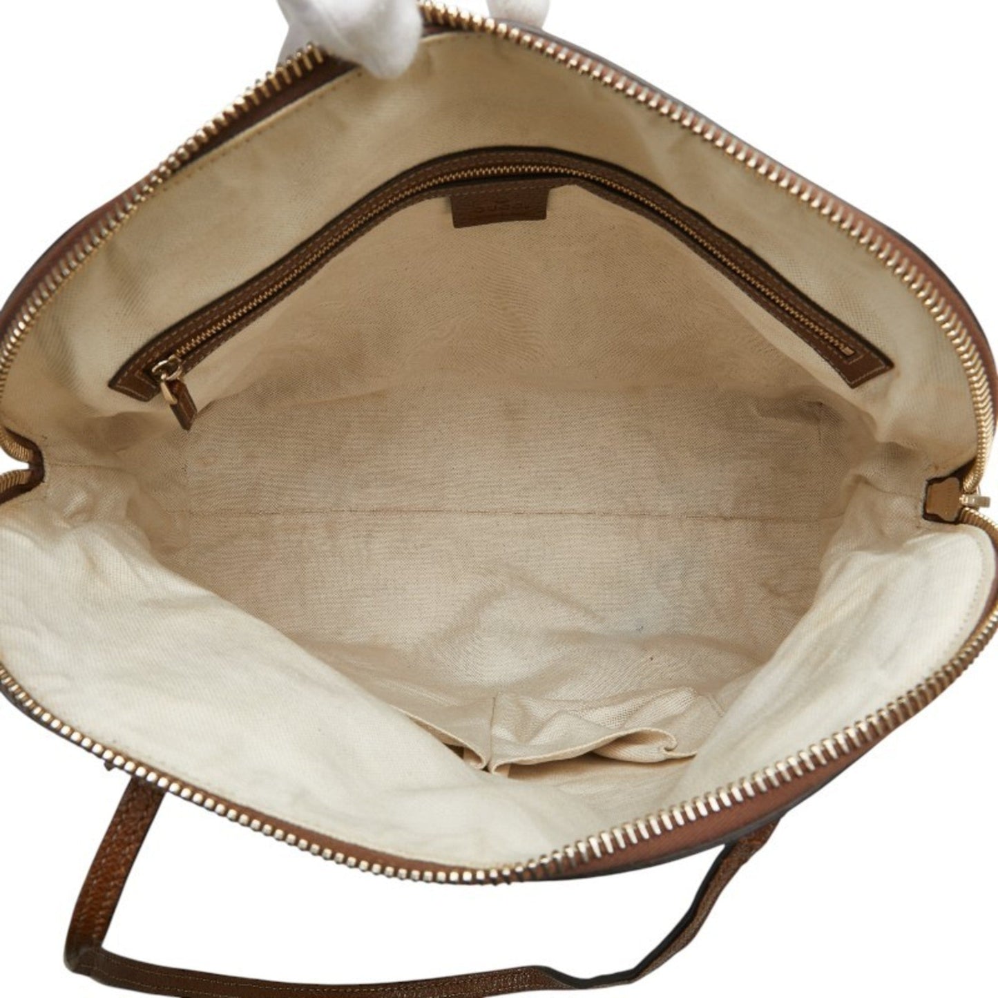 Gucci Gg Canvas Beige Brown Gg Canvas Leather Handbag Tote Bag ( )