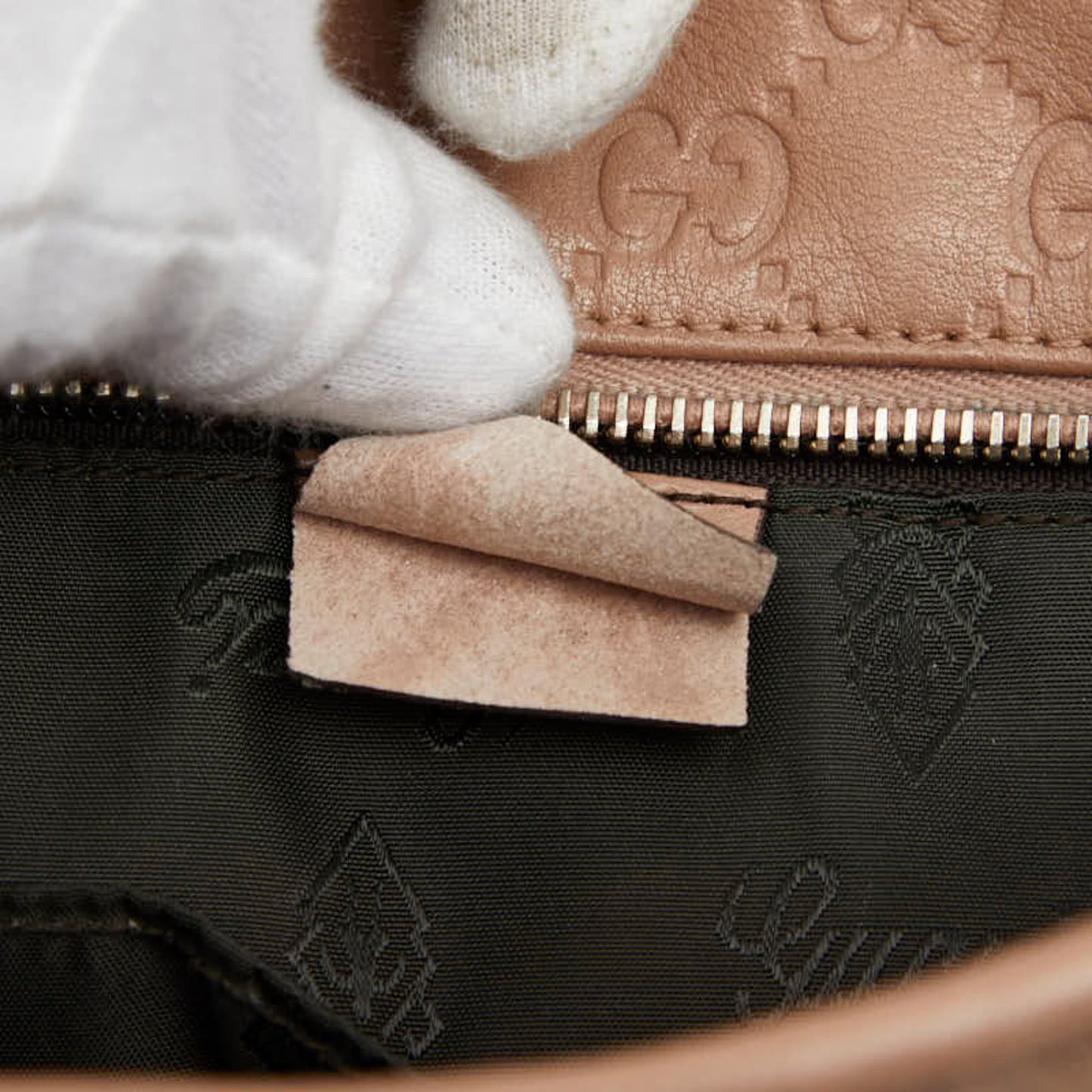 Gucci Beige Leather Handbag Tote Bag ( )