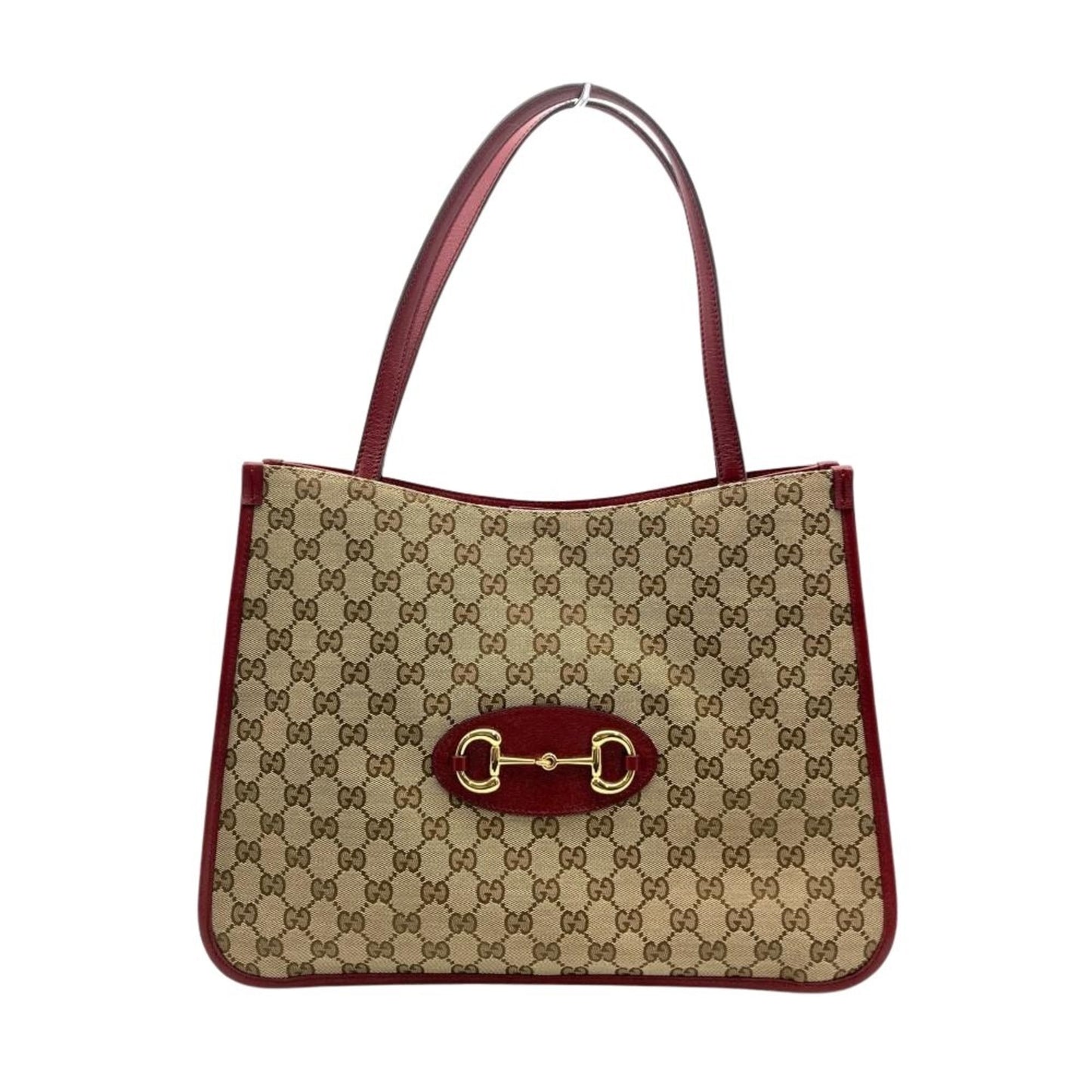 Gucci Beige Gg Canvas Leather Tote Bag ( )