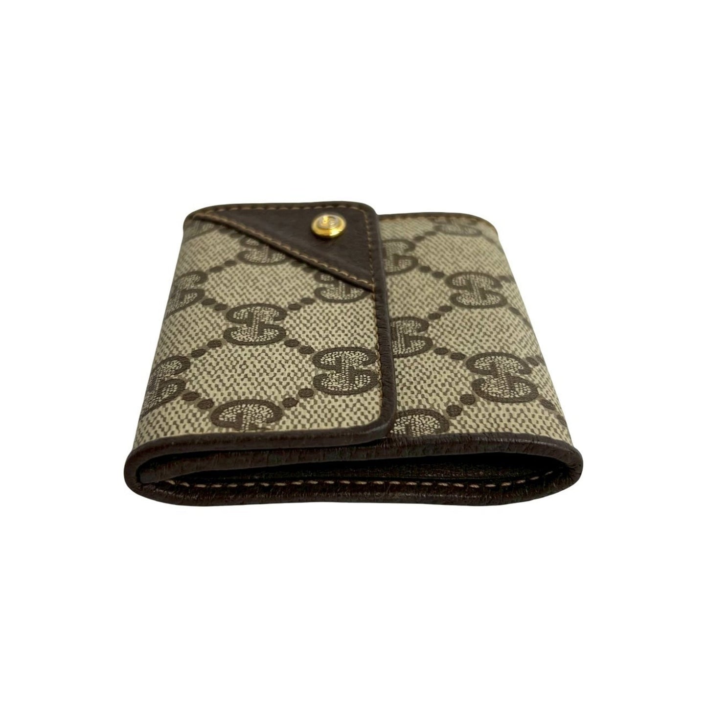 Gucci Brown Leather Pvc Coin Purse/Coin Case ( )