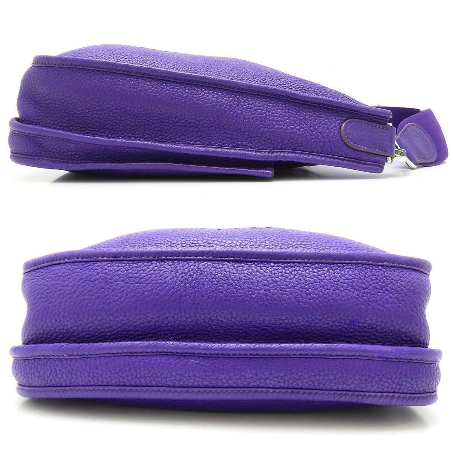 Hermes Evelyne Purple Taurillon Clemence Leather Shoulder Bag ( )