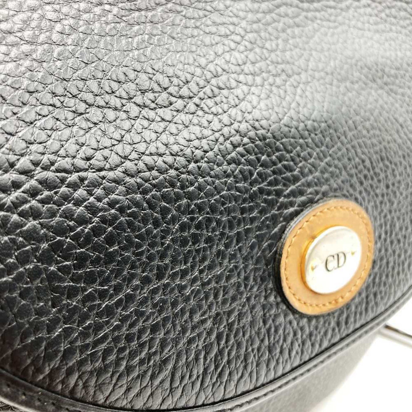 Christian Dior Black Leather Shoulder Bag ()