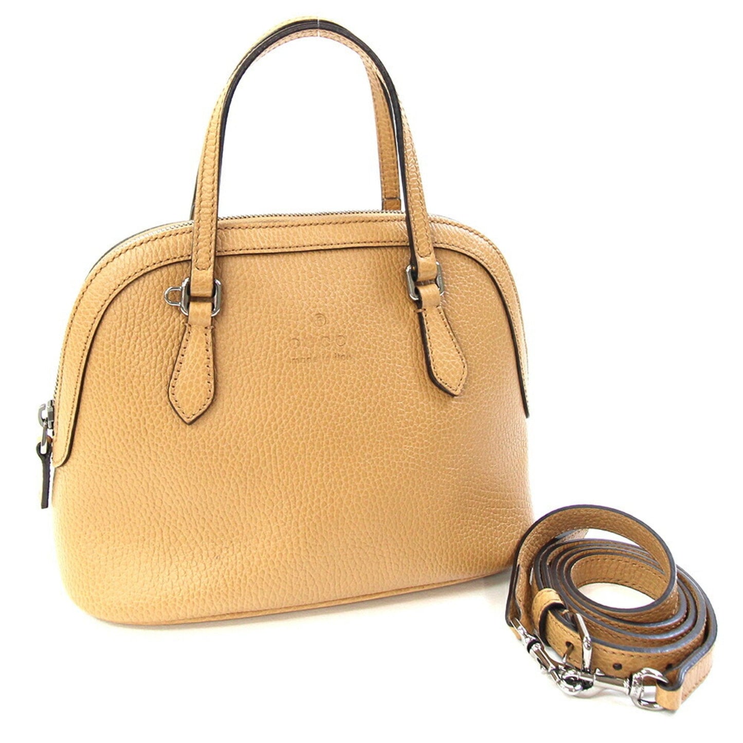 Gucci Light Brown Ochre Leather Handbag Shoulder Bag ( )