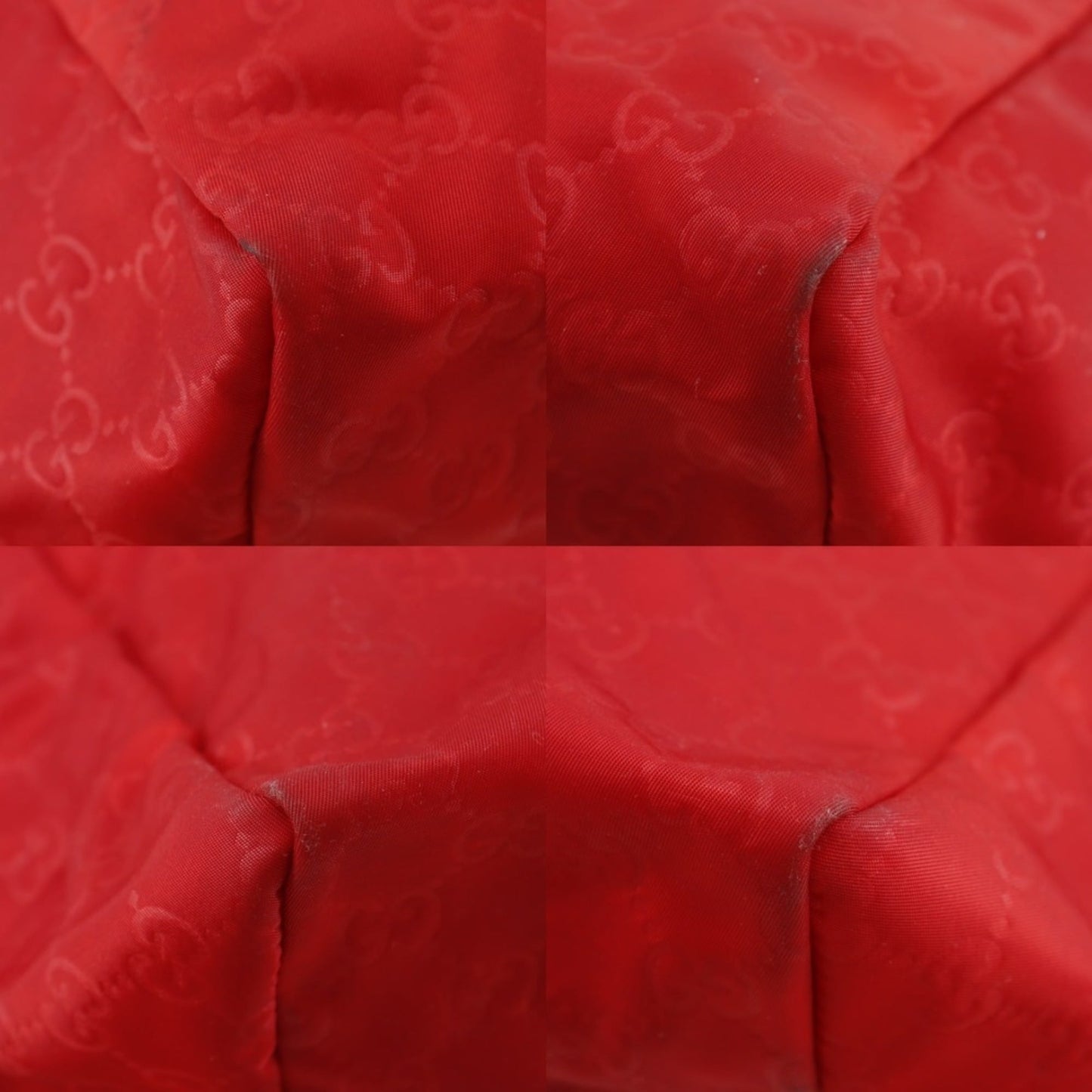 Gucci Red Color Nylon Boston Bag Handbag ( )