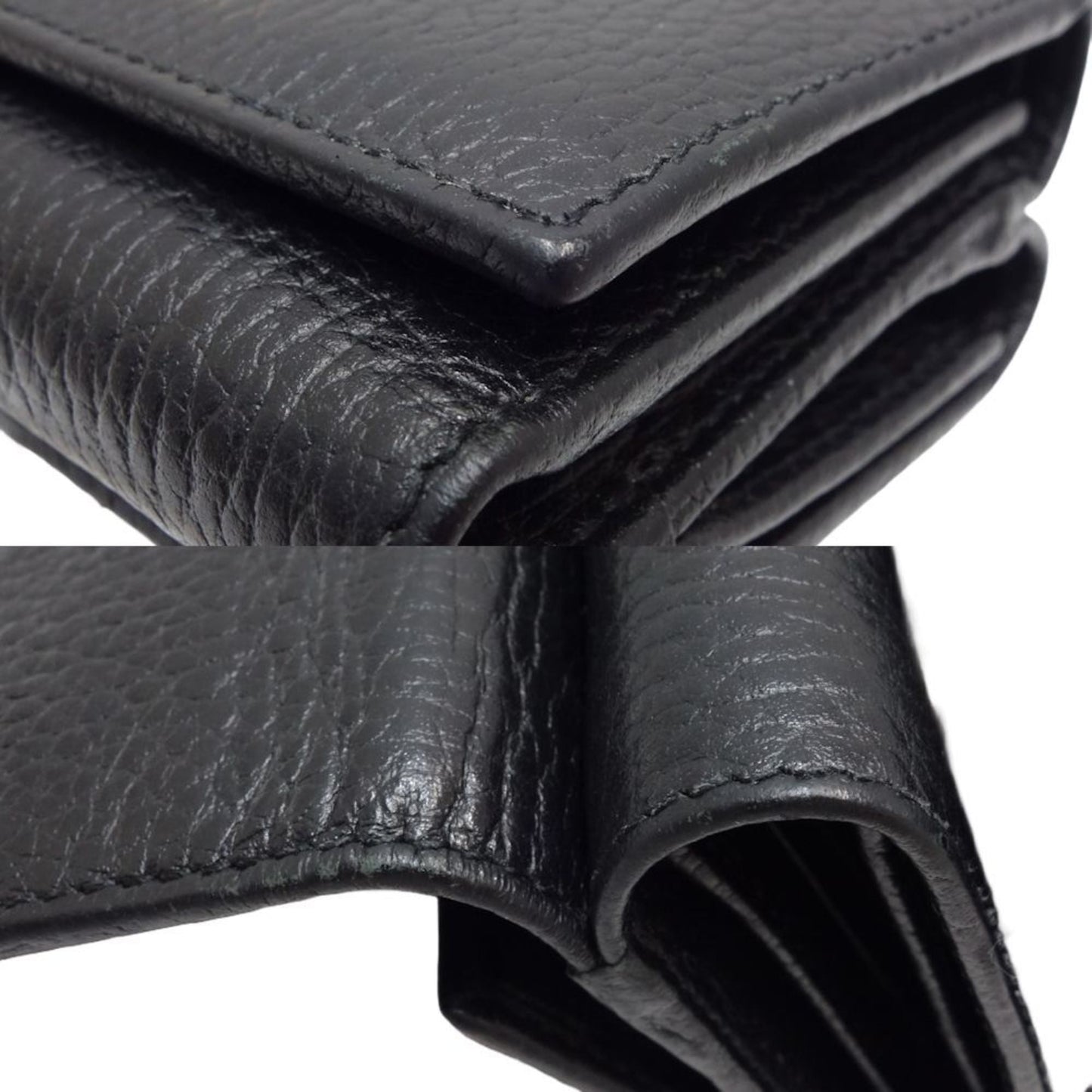 Gucci Black Leather Wallet (Tri-Fold) ( )