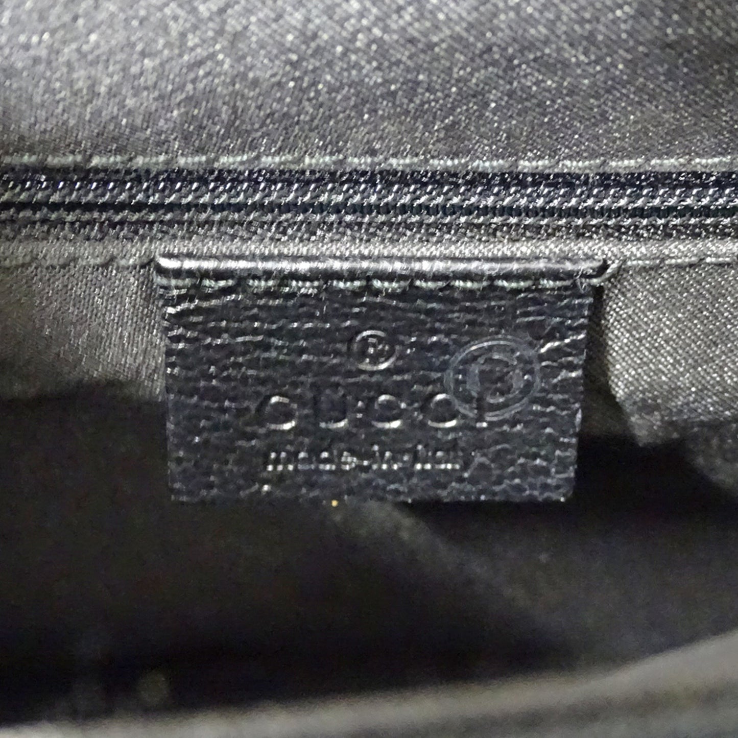 Gucci Black Leather Handbag Tote Bag ( )