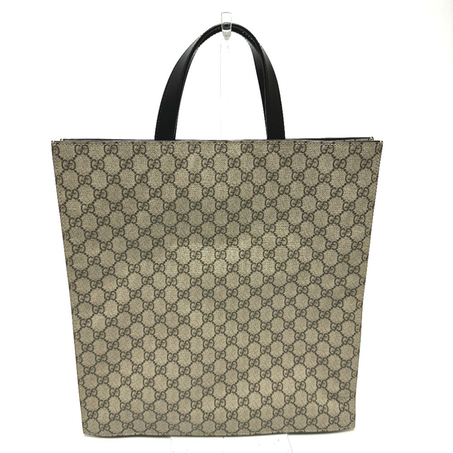 Gucci Beige Black Gg Supreme Handbag Tote Bag ( )