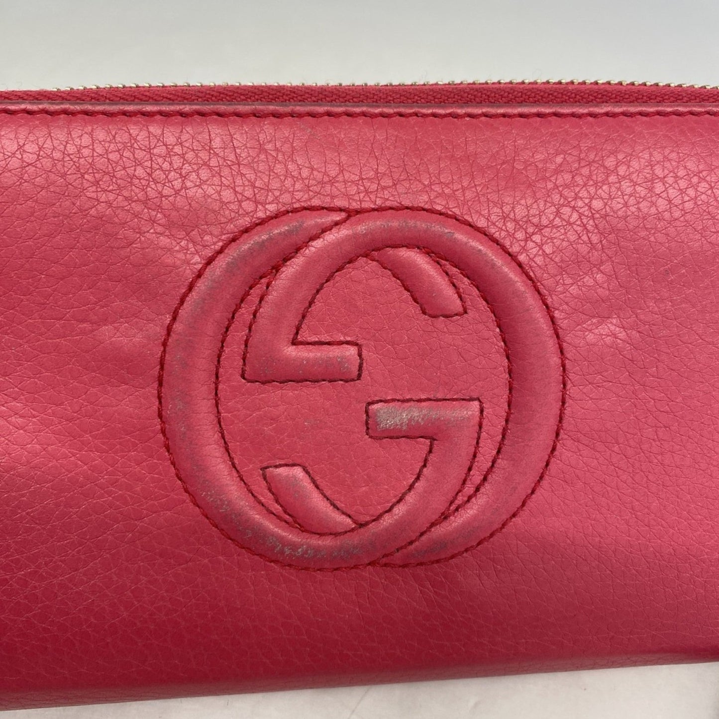 Gucci Pink Leather Long Wallet (Bi-Fold) ( )