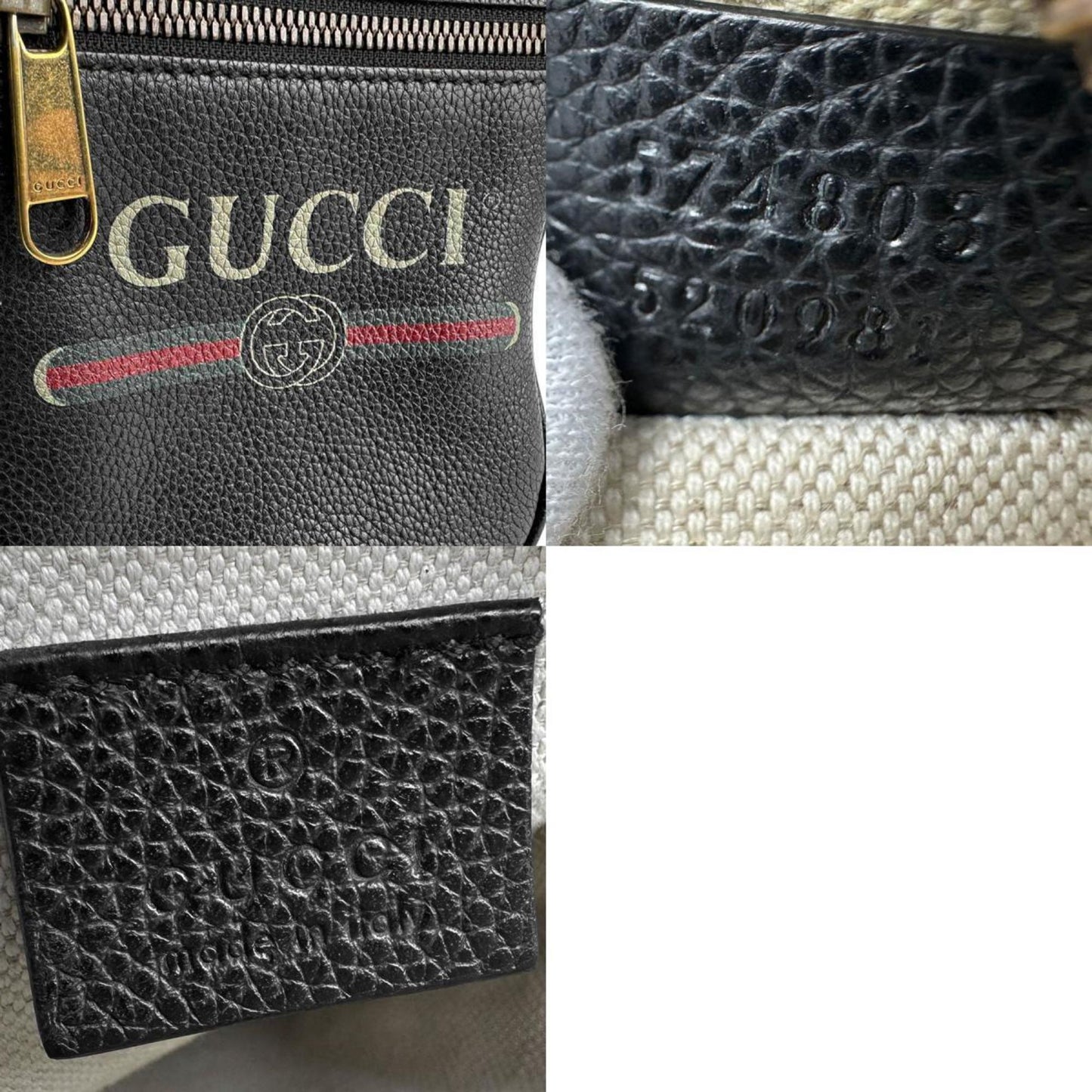 Gucci Black Leather Shoulder Bag ( )