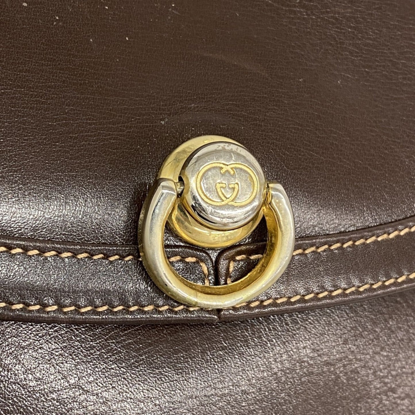 Gucci Brown Leather Shoulder Bag ( )