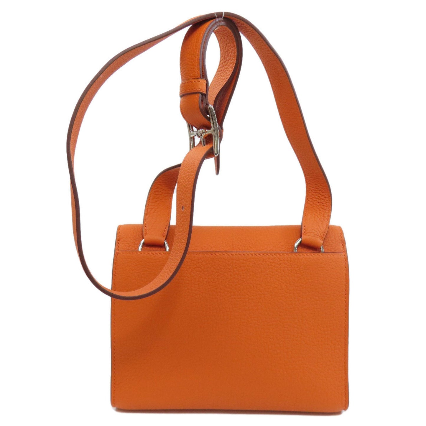 Hermes Orange Taurillon Clemence Leather Shoulder Bag ( )