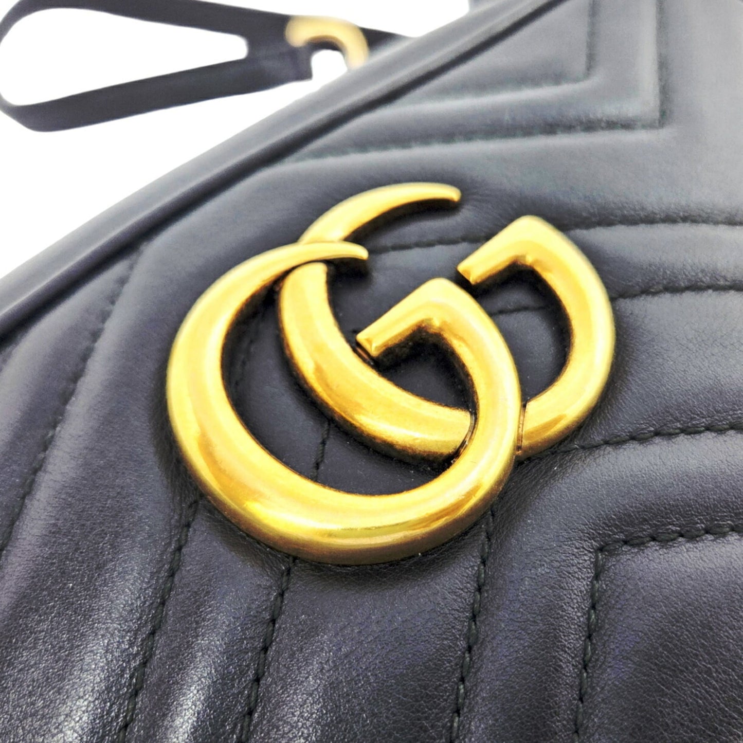 Gucci Black Leather Shoulder Bag ( )