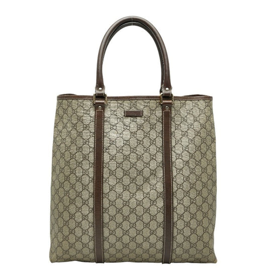 Gucci Beige Brown Pvc Leather Tote Bag ( )