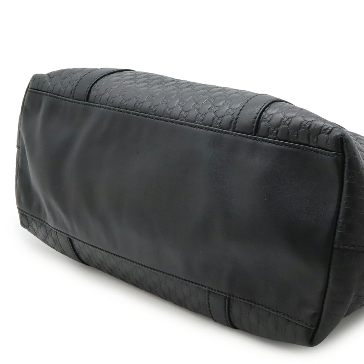 Gucci Black Micro Gg Leather Shoulder Bag Tote Bag ( )