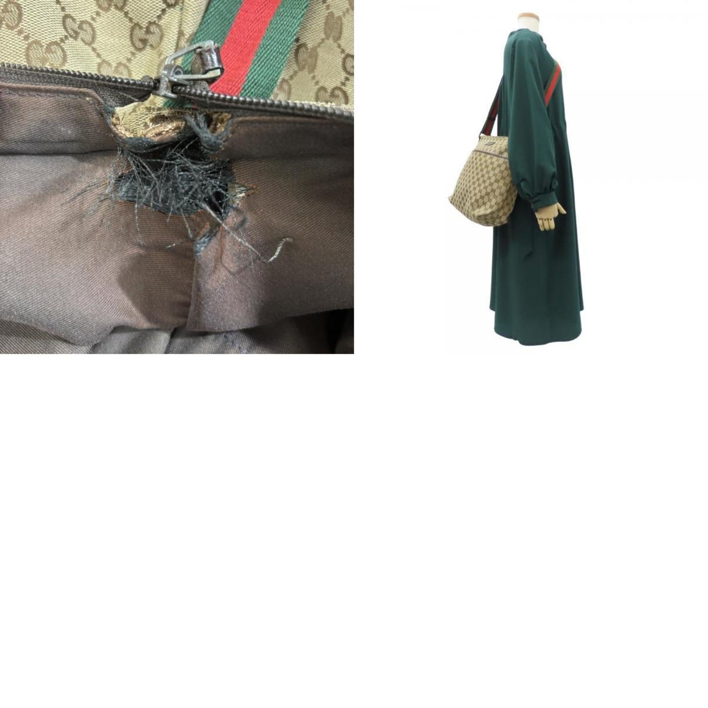 Gucci Beige Gg Canvas Shoulder Bag ( )