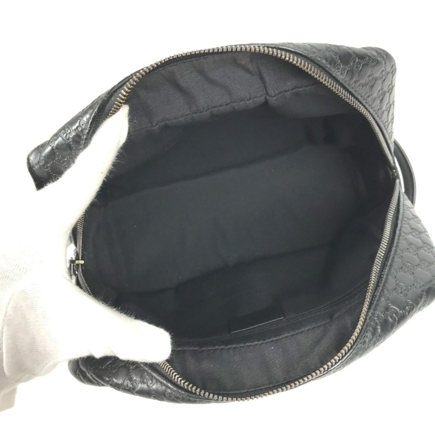 Gucci Guccissima Black Gg Leather Clutch Bag ( )