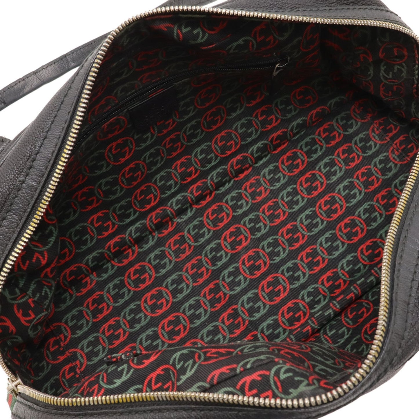 Gucci Black Leather Shoulder Bag ( )