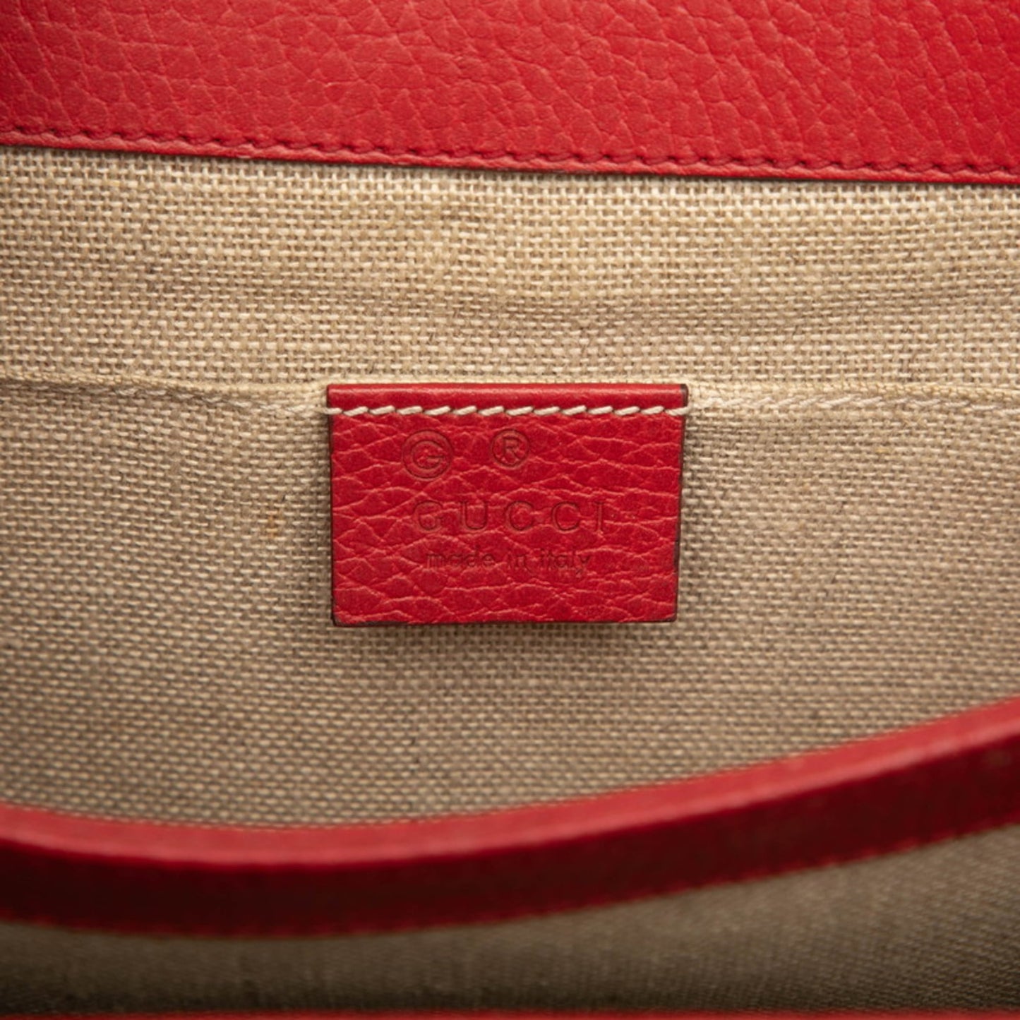 Gucci Red Color Leather Shoulder Bag ( )