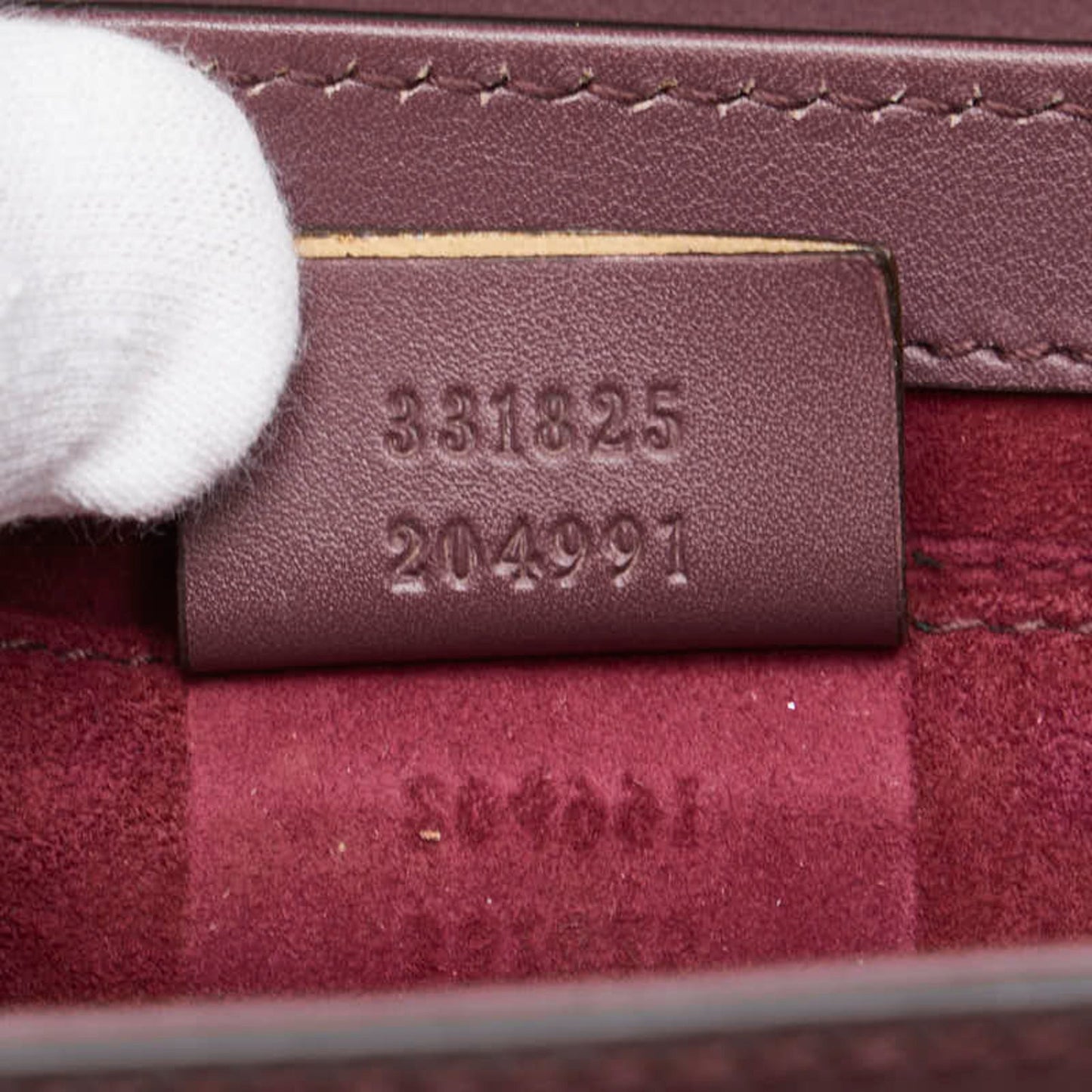 Gucci Wine Leather Clutch Bag ( )