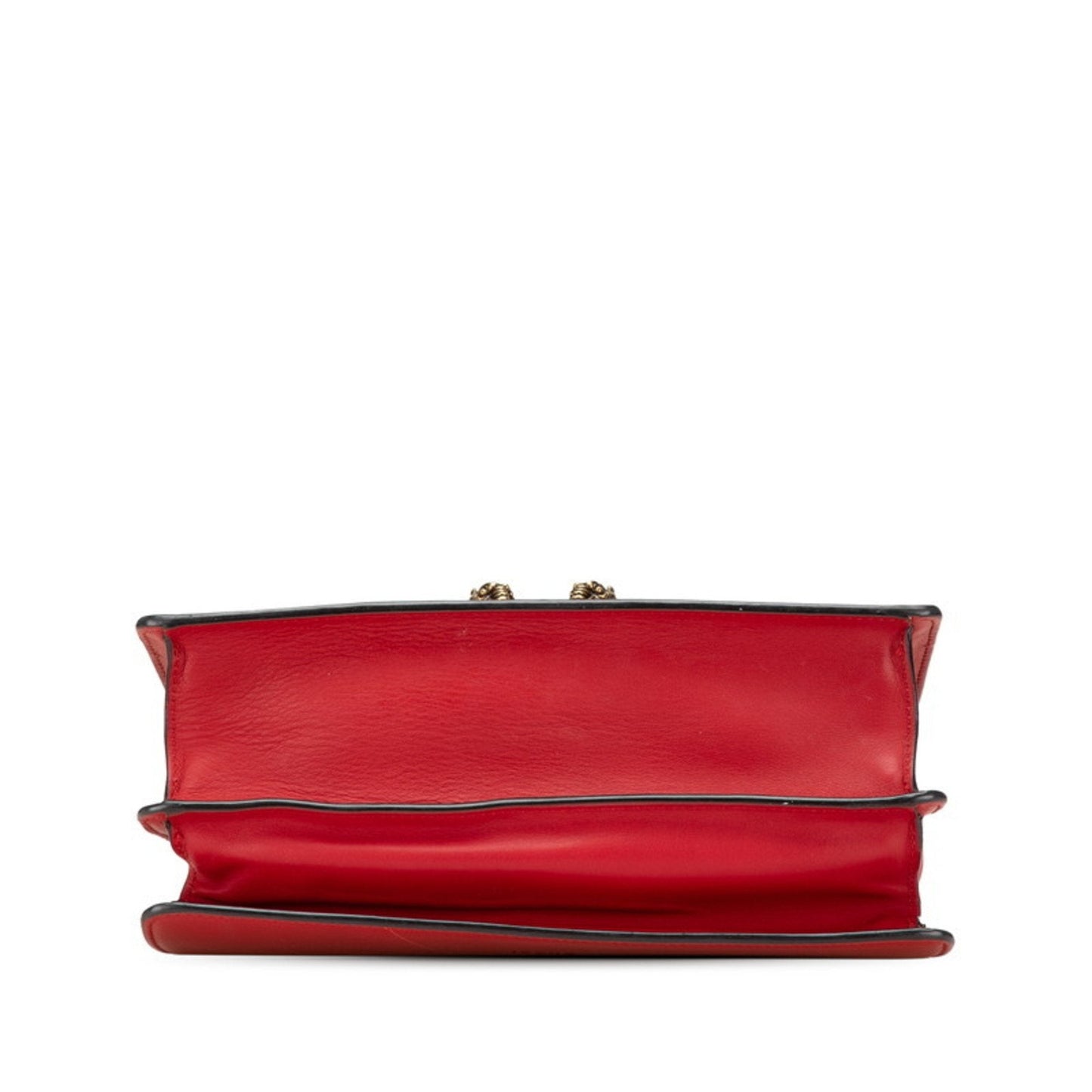 Gucci Red Color Leather Handbag Shoulder Bag ( )