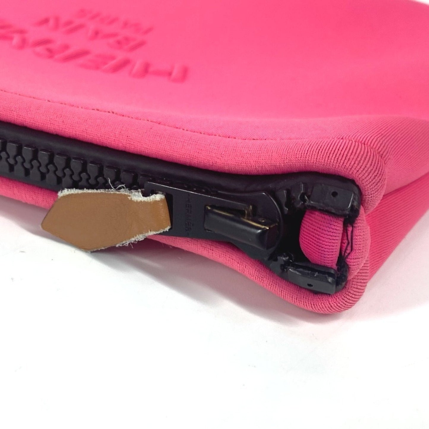 Hermes Pink Polyamide Clutch Bag ( )