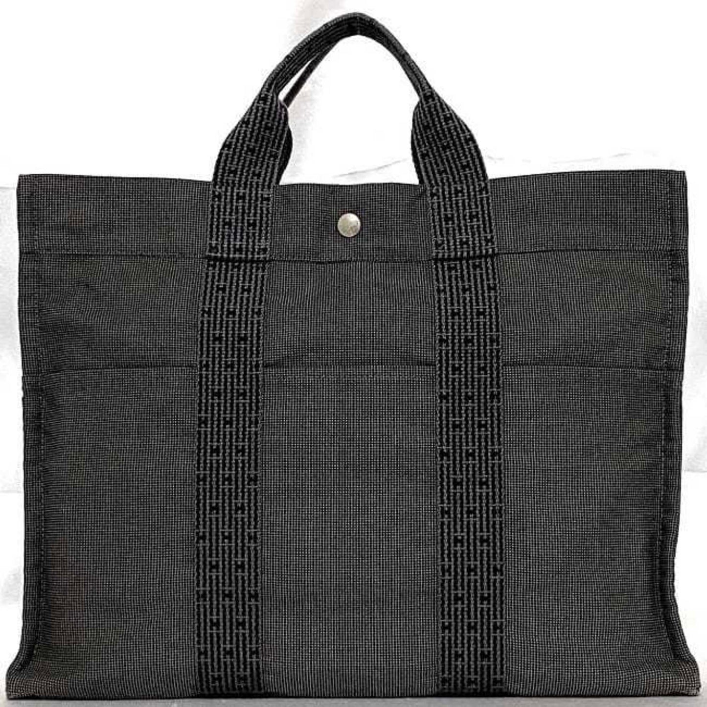 Hermes Gray Canvas Tote Bag ( )