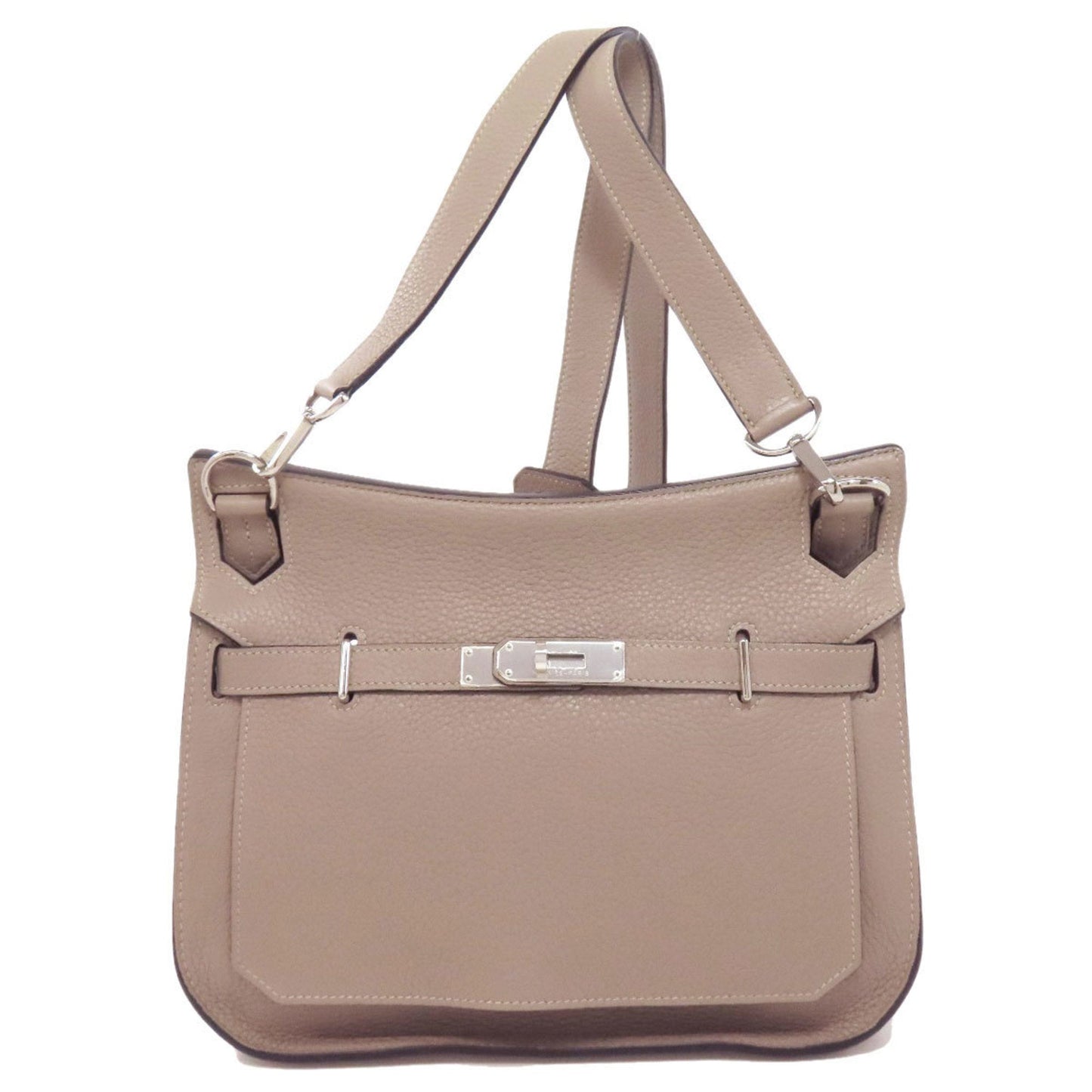 Hermes Gray Taurillon Clemence Leather Shoulder Bag ( )