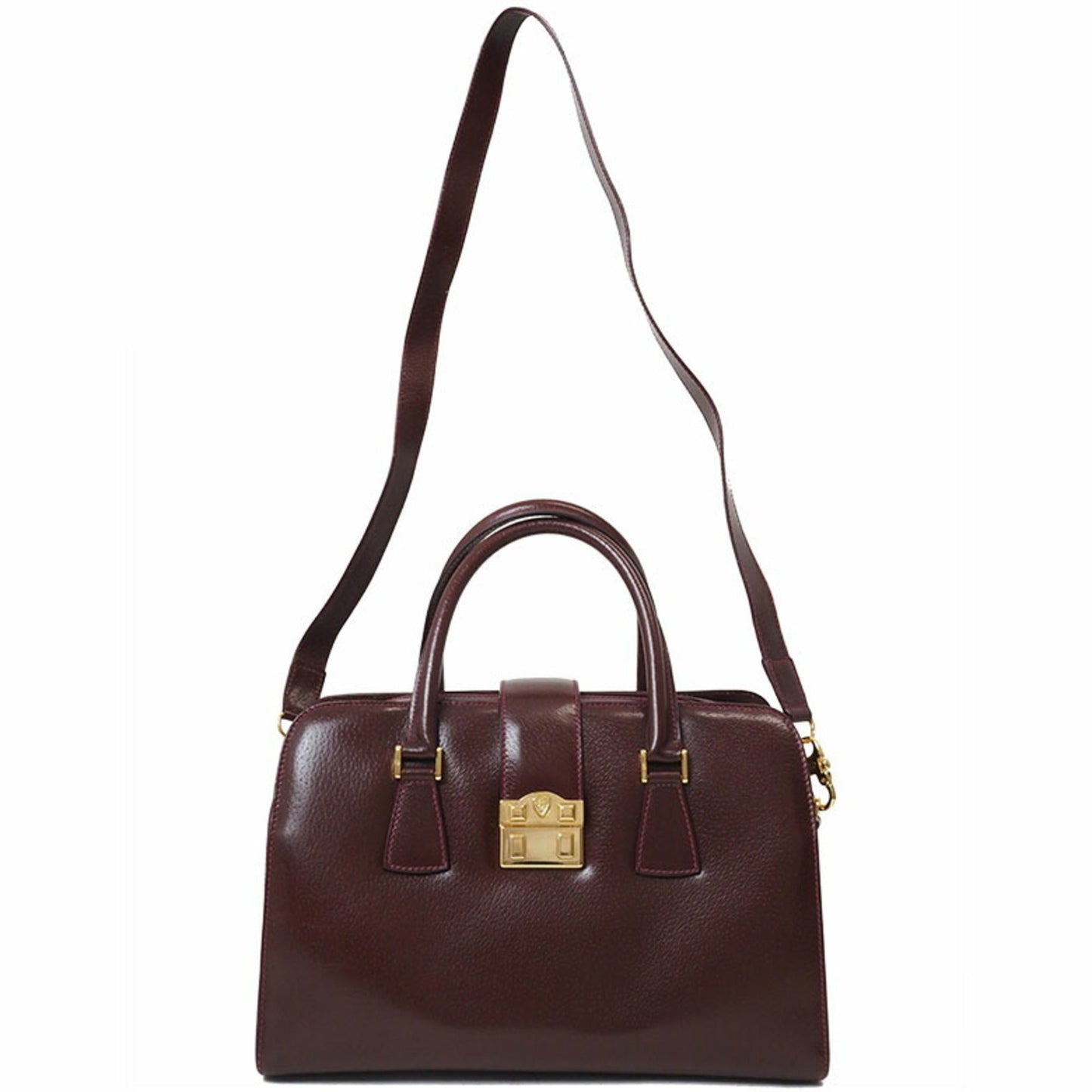 Gucci Bordeaux Leather Handbag ( )