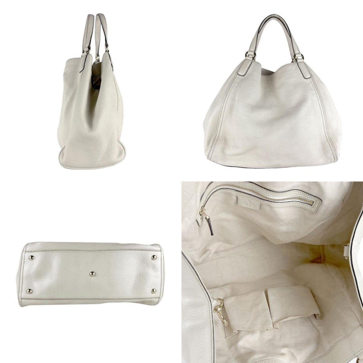 Gucci Ivory Leather Handbag ( )