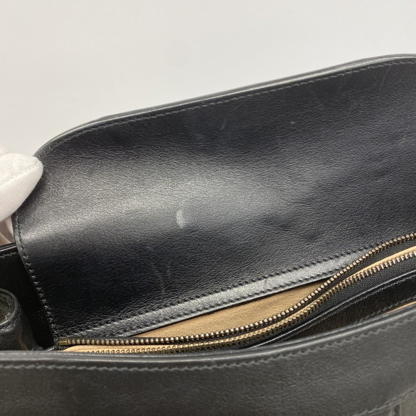 Gucci Black Leather Handbag ( )