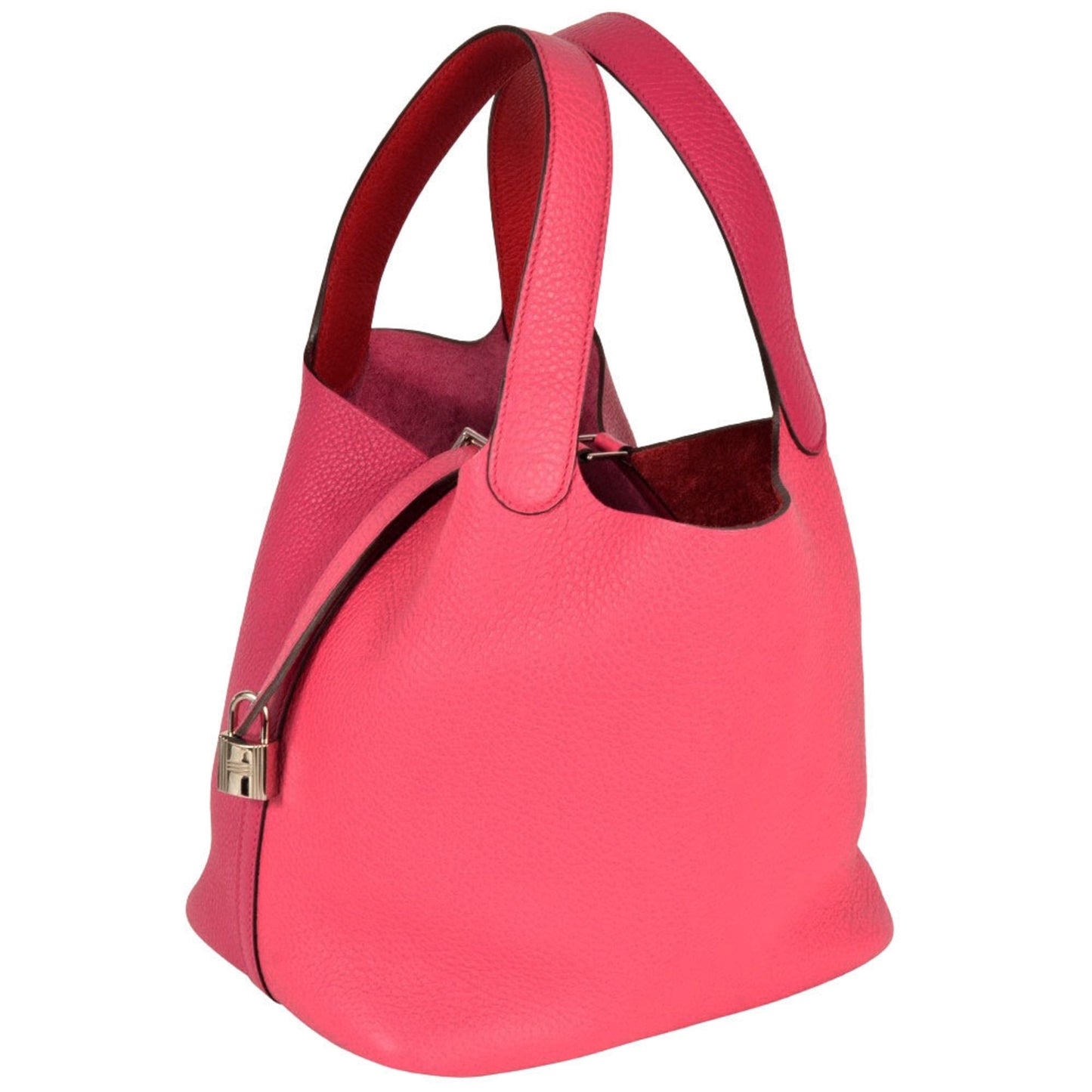 Hermes Picotin Red Color Taurillon Clemence Leather Handbag ( )