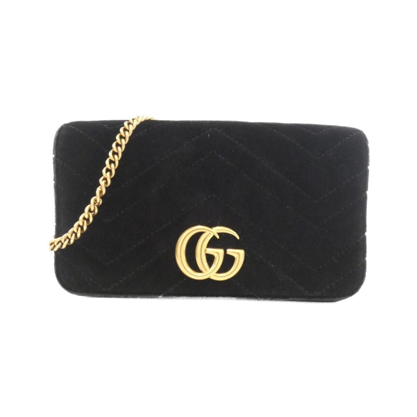 Gucci Black Velvet Shoulder Bag ( )