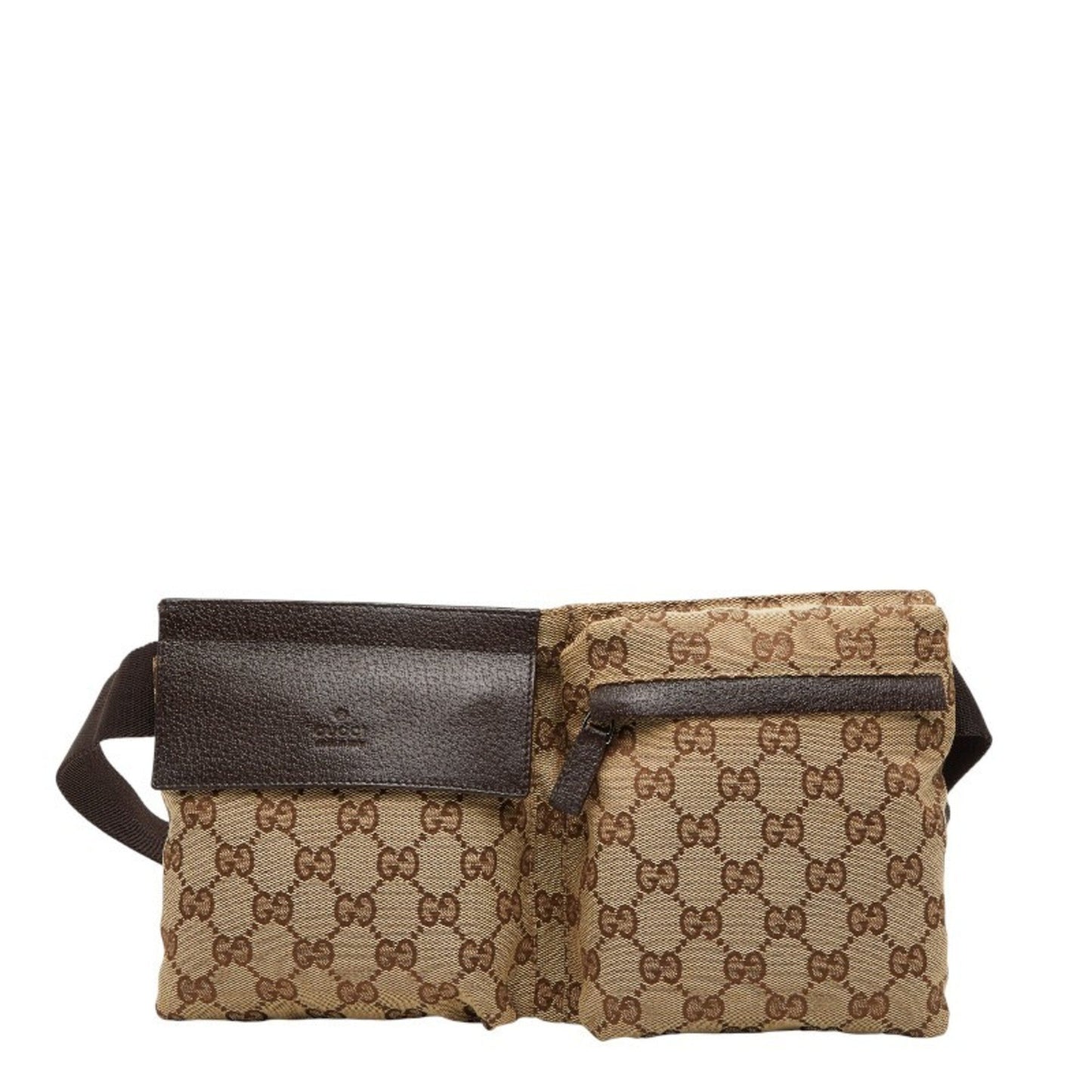 Gucci Gg Canvas Beige Brown Gg Canvas Leather Sling Bag ( )