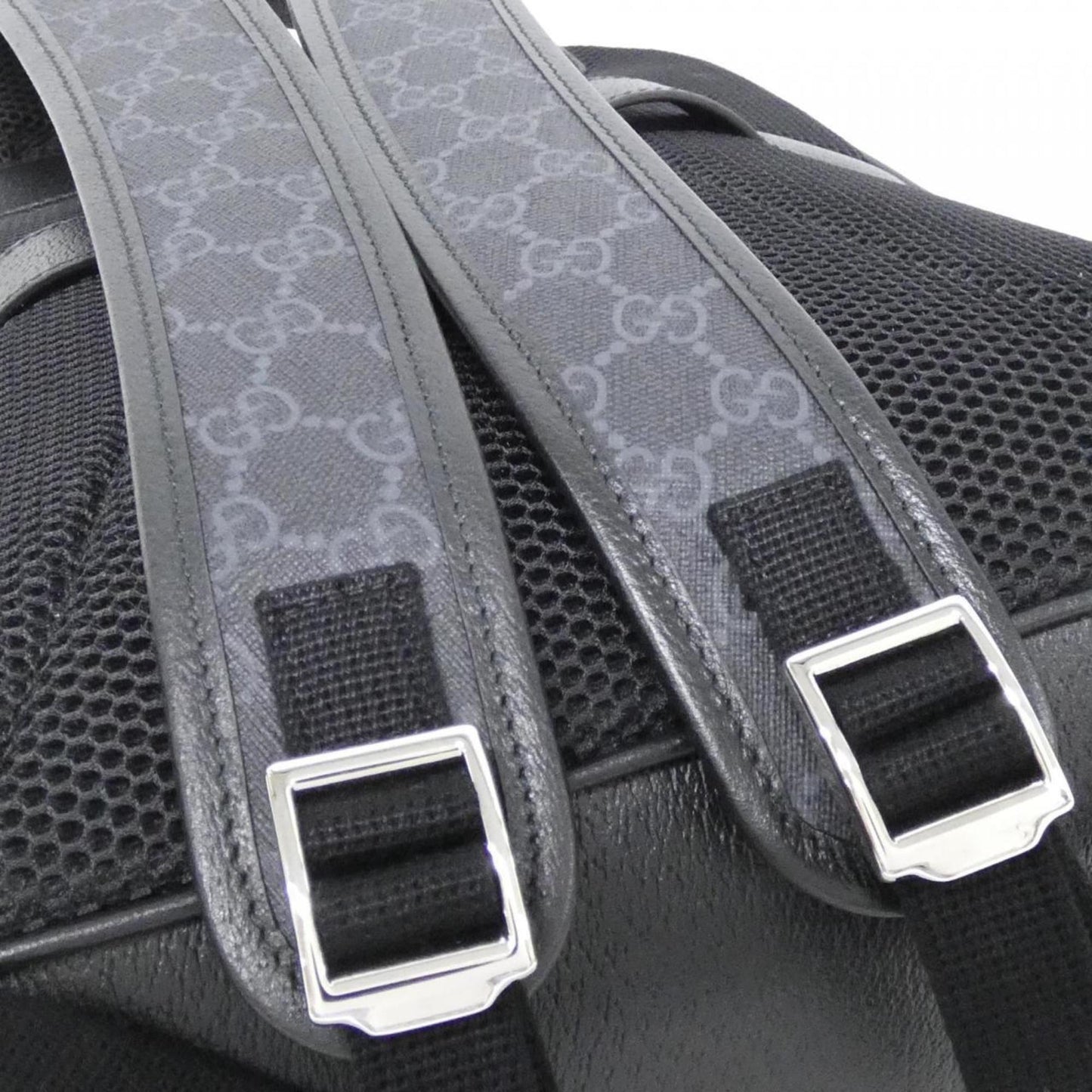 Gucci Black Gg Supreme Leather Backpack ( )