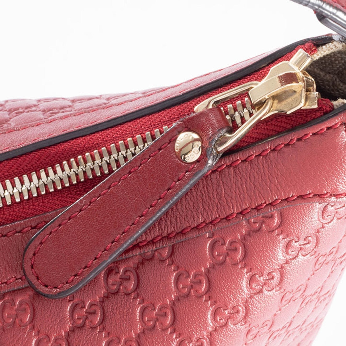 Gucci Microguccissima Red Color Leather Shoulder Bag ( )