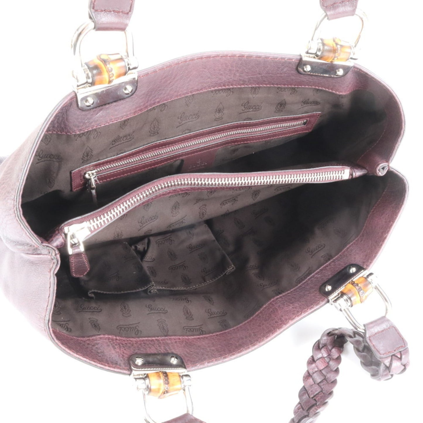 Gucci Purple Leather Tote Bag ( )