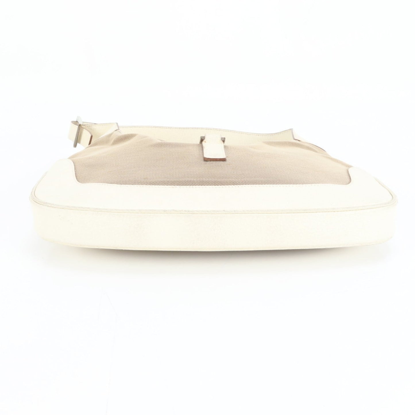 Gucci Beige Leather Canvas Shoulder Bag ( )